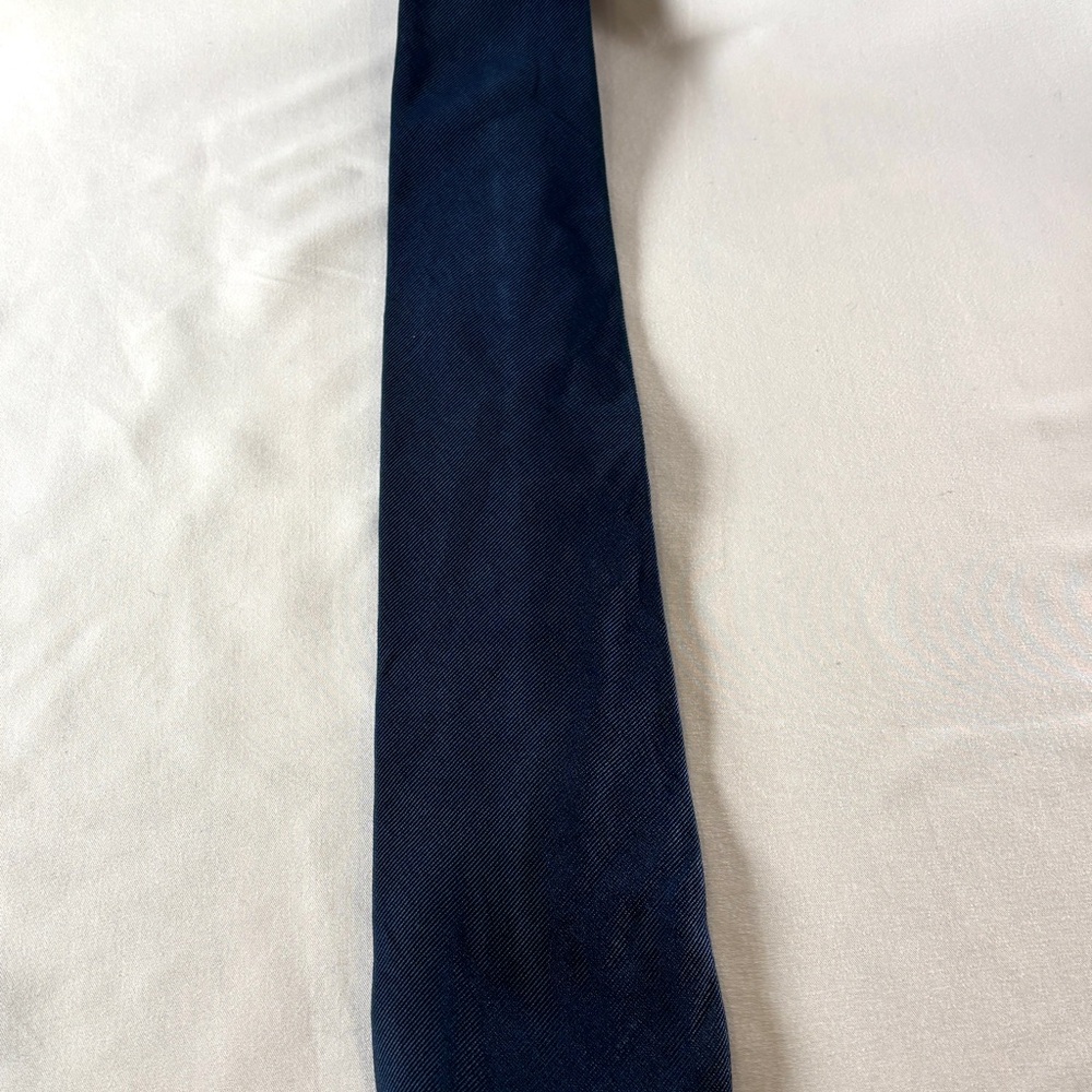 Vintage 90s Versace Silk Tie Navy Blue Designer